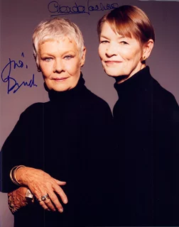 Judi Dench and Glenda Jackson autograph