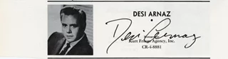 Desi Arnaz autograph