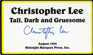 Christopher Lee autograph