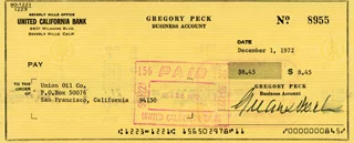 Gregory Peck autograph