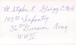Stephen R. Gregg autograph