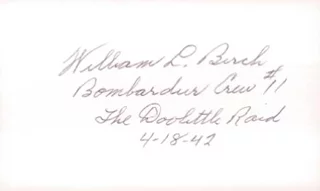 William Birch autograph