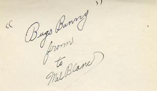 Mel Blanc autograph