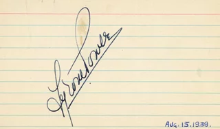 Tyrone Power autograph