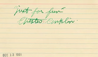 Chester Conklin autograph