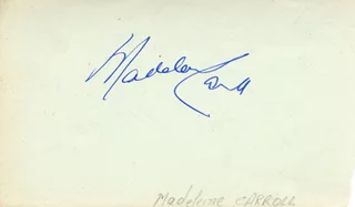 Madeleine Carroll autograph