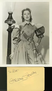 Greer Garson autograph