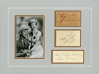 Roy Rogers & Dale Evans autograph