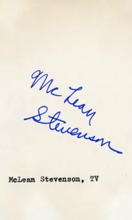 McLean Stevenson autograph