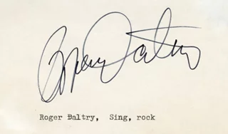 Roger Daltrey autograph