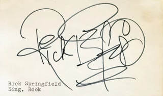 Rick Springfield autograph