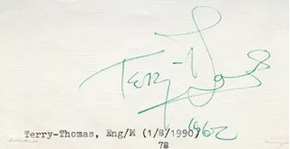 Terry-Thomas autograph