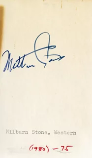 Milburn Stone autograph