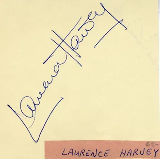 Laurence Harvey autograph