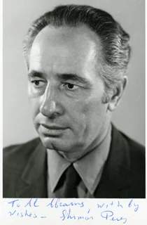Shimon Peres autograph
