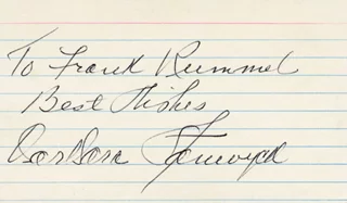 Barbara Stanwyck autograph