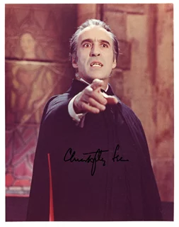 Christopher Lee autograph