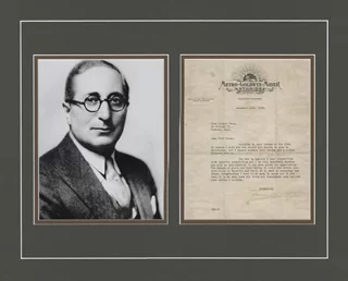 Louis B. Mayer autograph