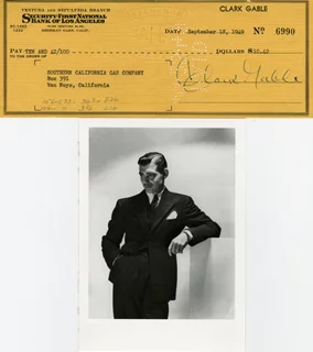 Clark Gable autograph