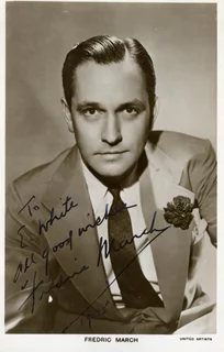 Fredric March autograph