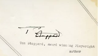 Tom Stoppard autograph