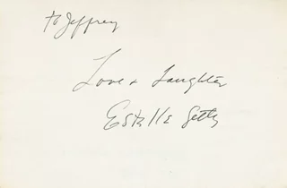 Estelle Getty autograph