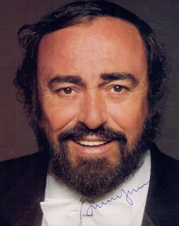 Luciano Pavarotti autograph