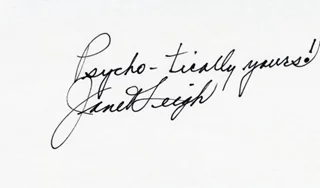Janet Leigh autograph