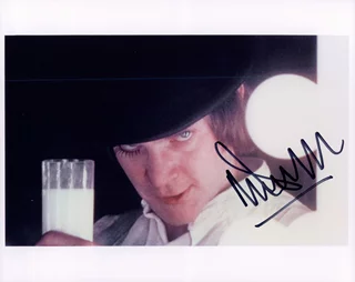Malcolm McDowell autograph
