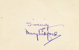 Mary Pickford autograph