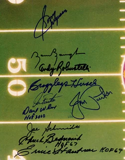 Football Hall of Famers autograph
