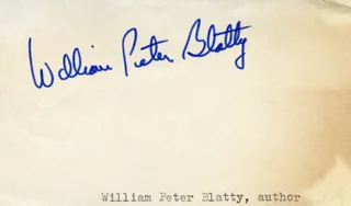 William Peter Blatty autograph