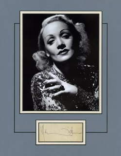 Marlene Dietrich autograph