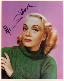 Marlene Dietrich autograph