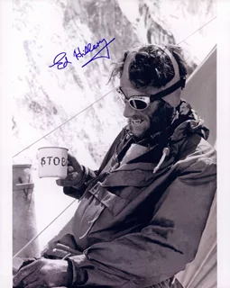 Sir Edmund Hillary autograph