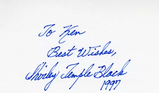 Shirley Temple-Black autograph