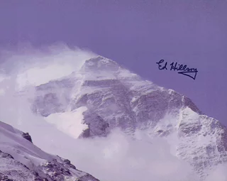Sir Edmund Hillary autograph