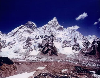 Sir Edmund Hillary autograph