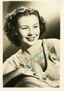 Mitzi Gaynor autograph
