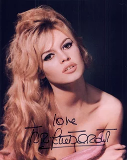 Brigitte Bardot autograph