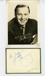 Jack Benny autograph
