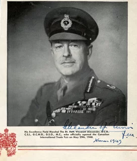 Alexander of Tunis autograph