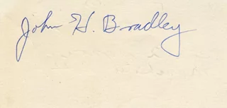 John H. Bradley autograph
