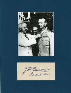 Jonathan M. Wainwright autograph