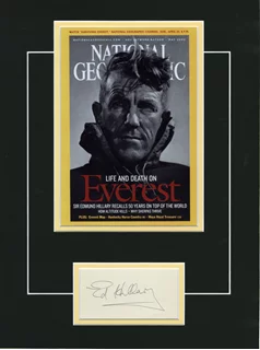 Sir Edmund Hillary autograph