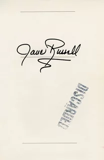 Jane Russell autograph