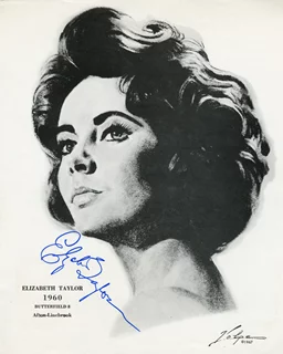 Elizabeth Taylor autograph