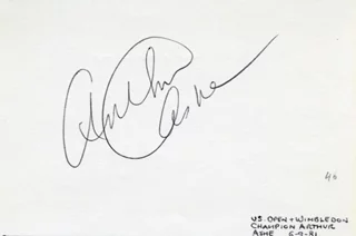 Arthur Ashe autograph