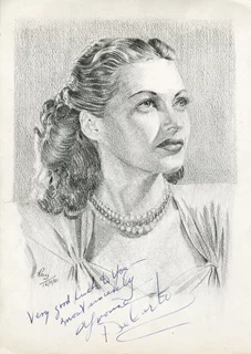 Yvonne DeCarlo autograph