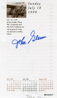 John Glenn autograph